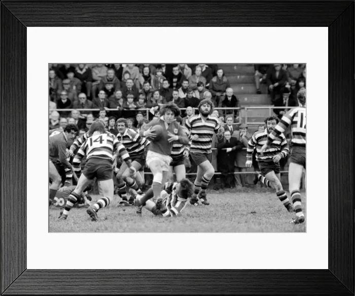 Framed Print : Rugby: London Welsh vs. Bath. January 1977 77-00102-014