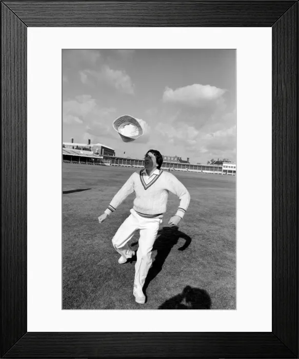 Framed Print : Sport. Unusual. Humour. Cricketer Derek Randall. Derek Randall