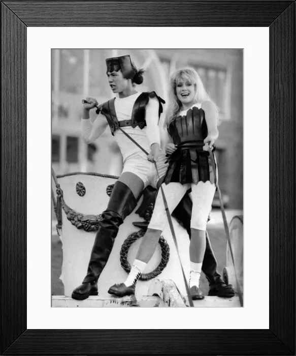 Framed Print : The gladiator look with Leo and Louise. February 1988 P006272 Framed Print : The gladiator look with Leo and Louise. February 1988 P006272