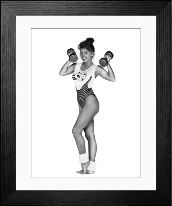 Framed Print : Twists... hold weights, swing upper body round to right and hold