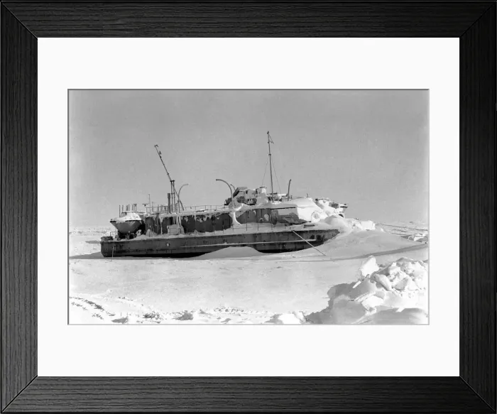 Framed Print : Prudhoe Bay Alaska. Ships frozen in the Beaufort Sea Prudhoe Bay. April 1977 77-02128-017 Framed Print : Prudhoe Bay Alaska. Ships frozen in the Beaufort Sea Prudhoe Bay. April 1977 77-02128-017