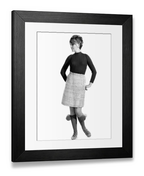 Framed Print : Reveille Fashions 1966: Delia Freeman. November 1966 P006696 Framed Print : Reveille Fashions 1966: Delia Freeman. November 1966 P006696