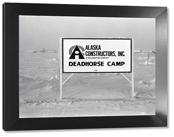 Prudhoe Bay Alaska. Scenes at Deadhorse Camp near Prudhoe Bay. April 1977 77-02128-032