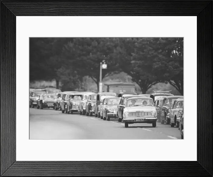 Framed Print : Congestion in South London shot for 1964 traffic feature for Daily Herald Framed Print : Congestion in South London shot for 1964 traffic feature for Daily Herald