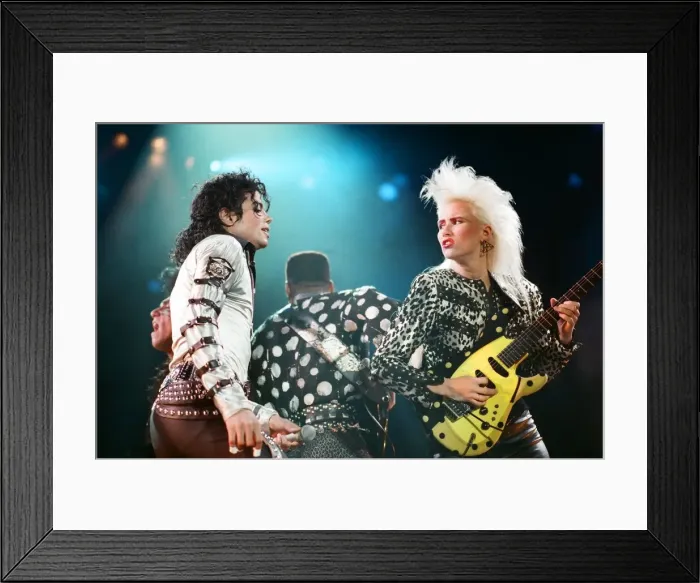 Framed Print : Michael Jackson seen here in concert at Wembley. 26th August 1988