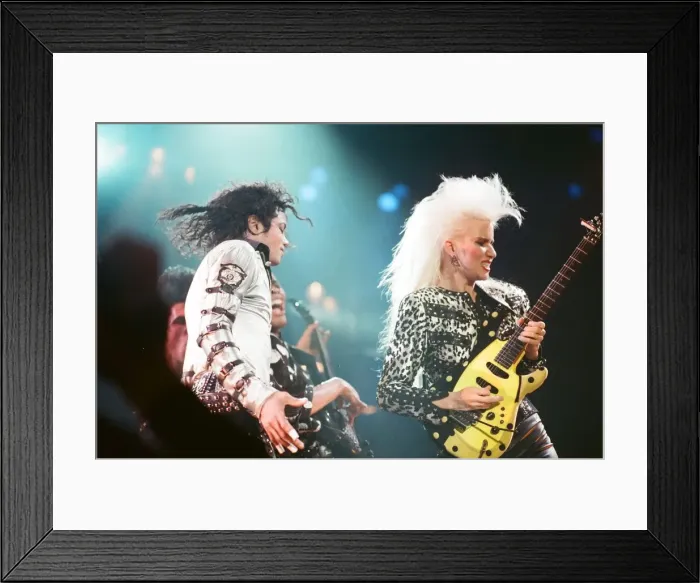 Framed Print : Michael Jackson seen here in concert at Wembley. 26th August 1988