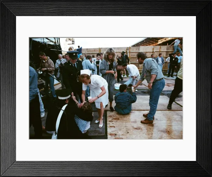 Framed Print : For some members of the audience at Roundhay Park Leeds watching Michael Jackson in Framed Print : For some members of the audience at Roundhay Park Leeds watching Michael Jackson in