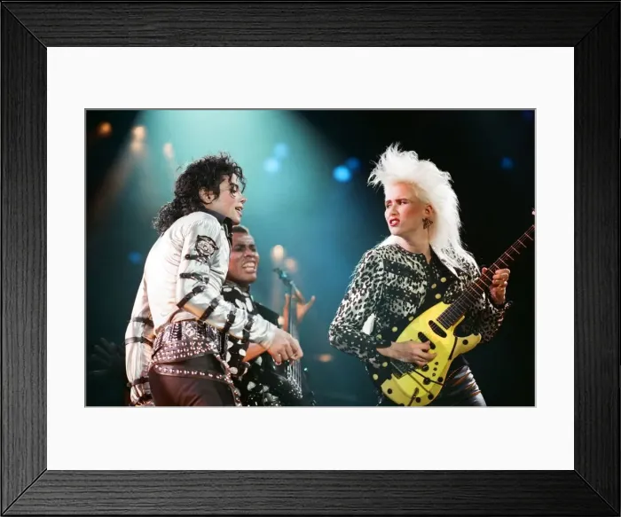 Framed Print : Michael Jackson seen here in concert at Wembley. 26th August 1988
