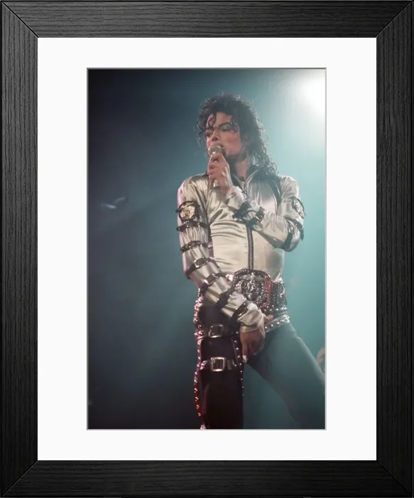 Framed Print : Michael Jackson seen here in concert at Wembley. 26th August 1988 Framed Print : Michael Jackson seen here in concert at Wembley. 26th August 1988