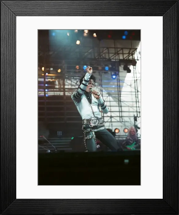 Framed Print : Michael Jackson seen here in concert at Roundhay Park. 29th July 1988 Framed Print : Michael Jackson seen here in concert at Roundhay Park. 29th July 1988
