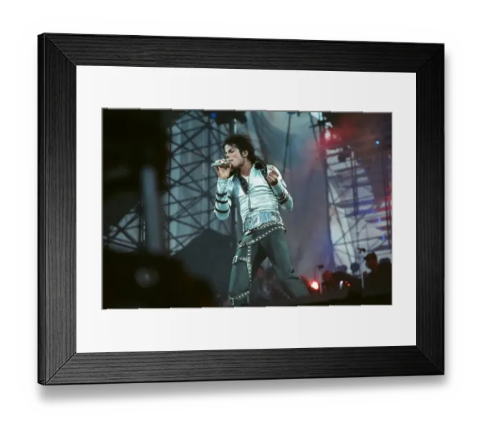 Framed Print : Michael Jackson seen here in concert at Roundhay Park. 29th July 1988 Framed Print : Michael Jackson seen here in concert at Roundhay Park. 29th July 1988