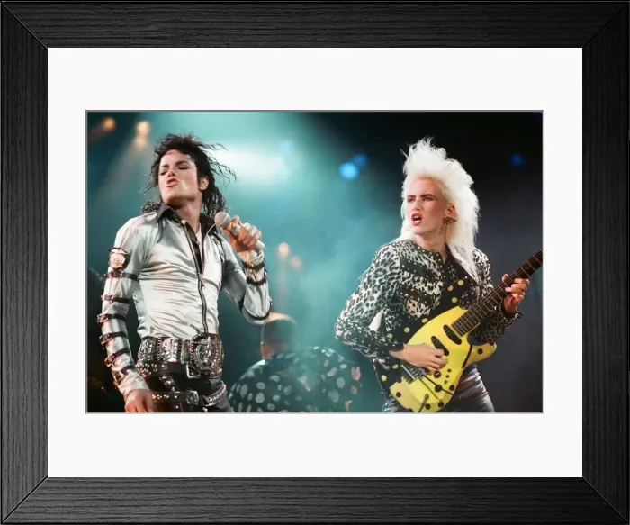 Framed Print : Michael Jackson seen here in concert at Wembley. 26th August 1988