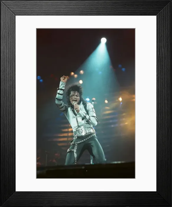 Framed Print : Michael Jackson in concert at Wembley performing in front of HRH Diana Princess of Wales Framed Print : Michael Jackson in concert at Wembley performing in front of HRH Diana Princess of Wales