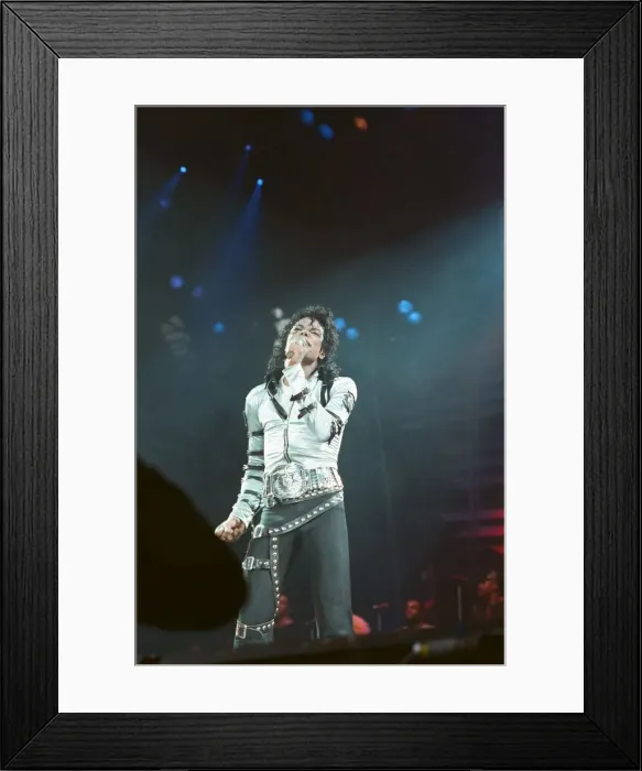 Framed Print : Michael Jackson in concert at Wembley performing in front of HRH Diana Princess of Wales Framed Print : Michael Jackson in concert at Wembley performing in front of HRH Diana Princess of Wales