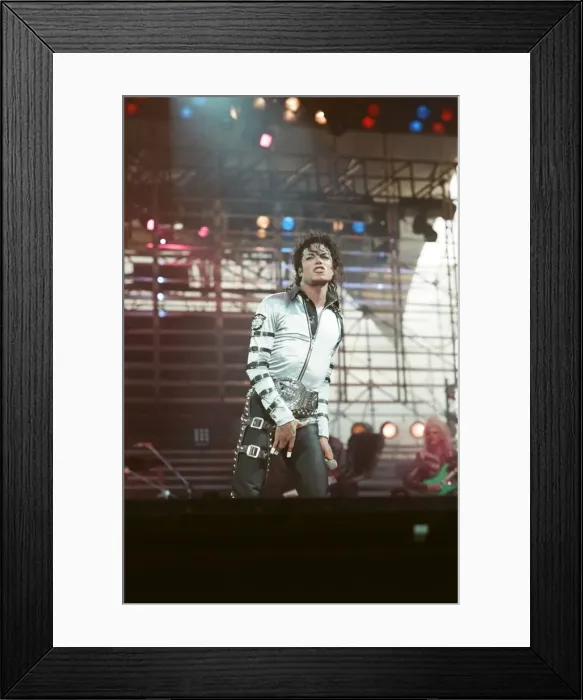 Framed Print : Michael Jackson seen here in concert at Roundhay Park. 29th July 1988