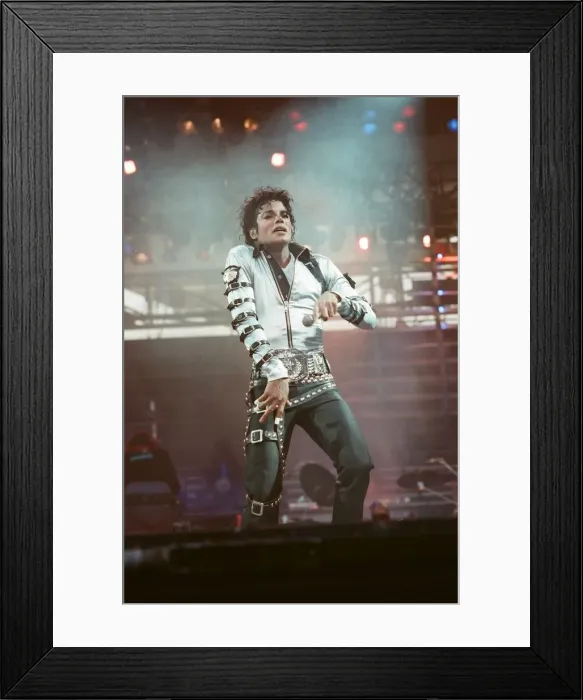 Framed Print : Michael Jackson seen here in concert at Roundhay Park. 29th July 1988 Framed Print : Michael Jackson seen here in concert at Roundhay Park. 29th July 1988
