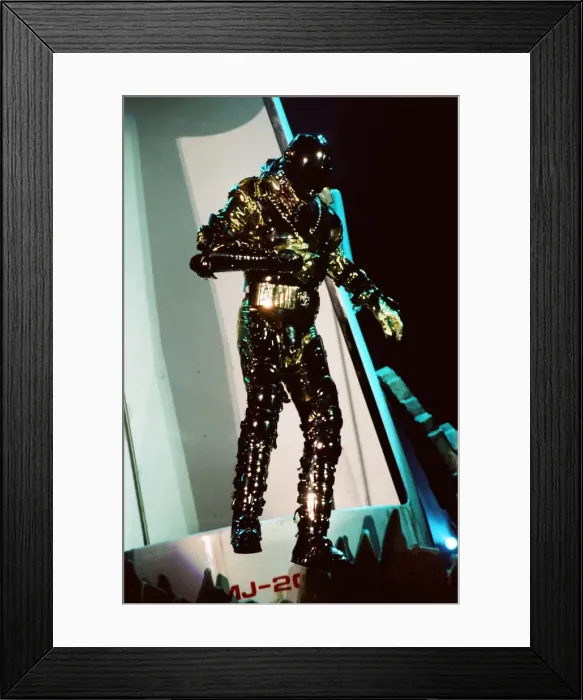 Framed Print : Michael Jackson seen here on stage in Prague. 8th September 1996