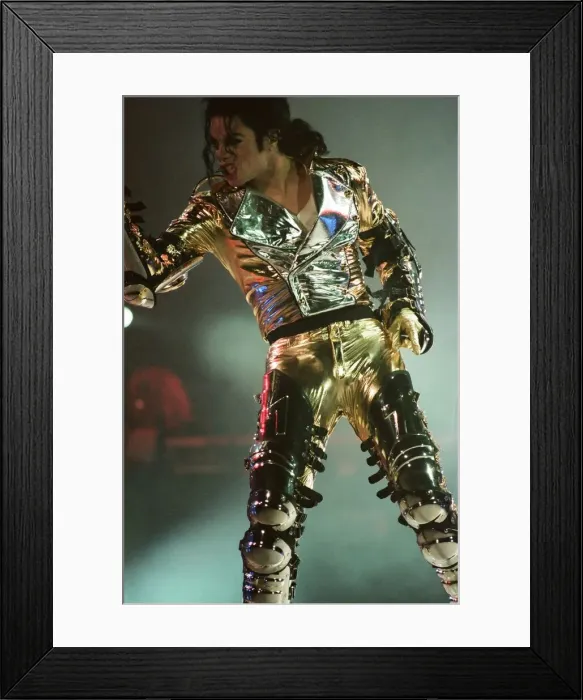 Framed Print : Michael Jackson seen here on stage in Prague. 8th September 1996 Framed Print : Michael Jackson seen here on stage in Prague. 8th September 1996