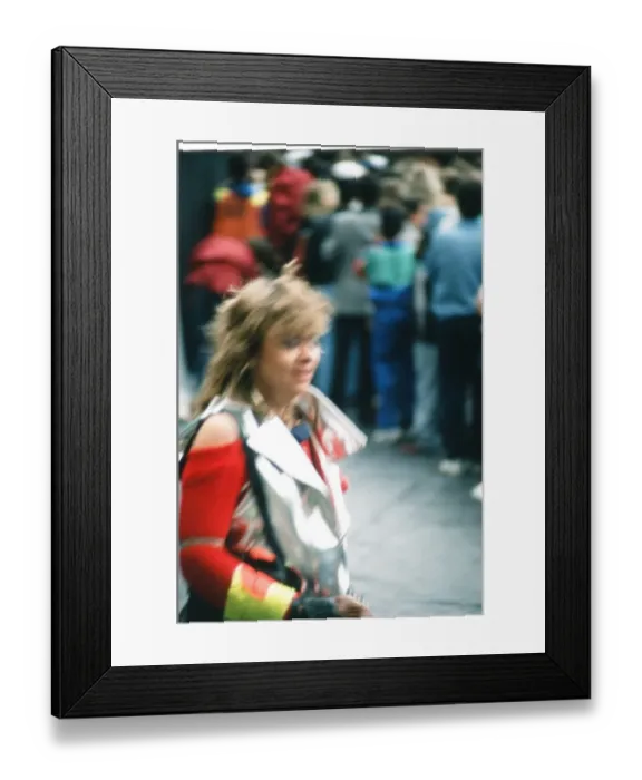 Framed Print : Audience gather outside the Wembley arena prior to the Michael Jackson concert Framed Print : Audience gather outside the Wembley arena prior to the Michael Jackson concert