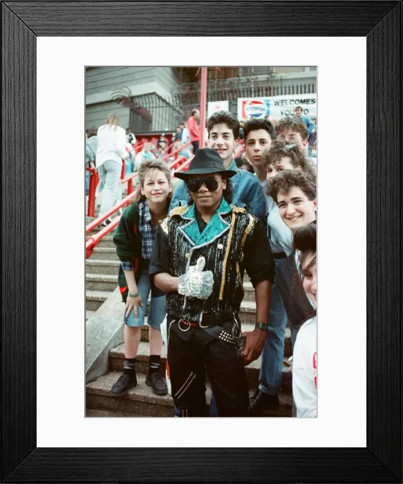 Framed Print : Audience gather outside the Wembley arena prior to the Michael Jackson concert Framed Print : Audience gather outside the Wembley arena prior to the Michael Jackson concert
