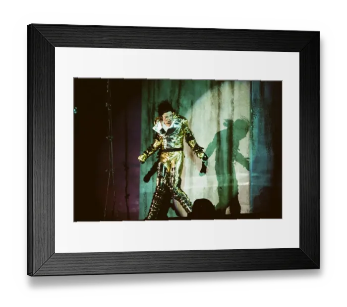 Framed Print : Michael Jackson seen here on stage in Prague. 8th September 1996