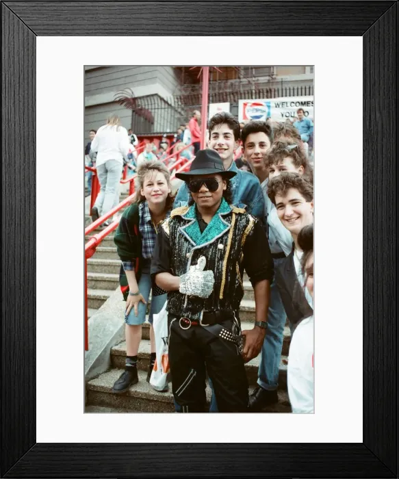 Framed Print : Audience gather outside the Wembley arena prior to the Michael Jackson concert Framed Print : Audience gather outside the Wembley arena prior to the Michael Jackson concert