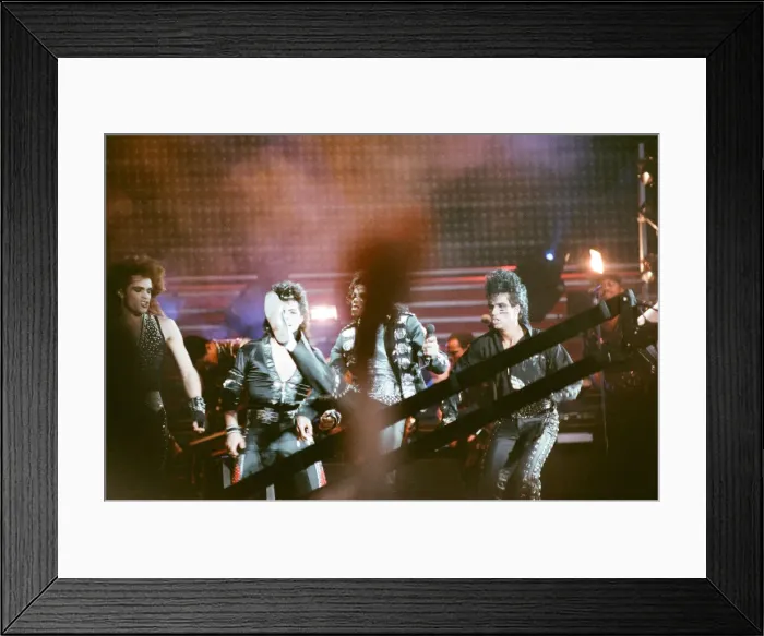 Framed Print : Michael Jackson seen here after perforiming on stage at Wembley during the Bad concert Framed Print : Michael Jackson seen here after perforiming on stage at Wembley during the Bad concert