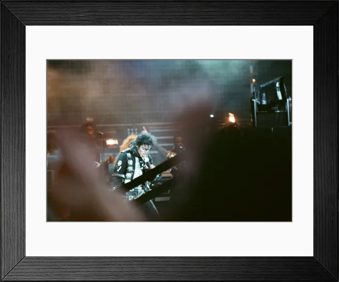 Framed Print : Michael Jackson seen here after perforiming on stage at Wembley during the Bad concert Framed Print : Michael Jackson seen here after perforiming on stage at Wembley during the Bad concert