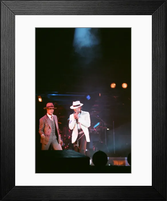 Framed Print : Michael Jackson seen here after perforiming on stage at Wembley during the Bad concert