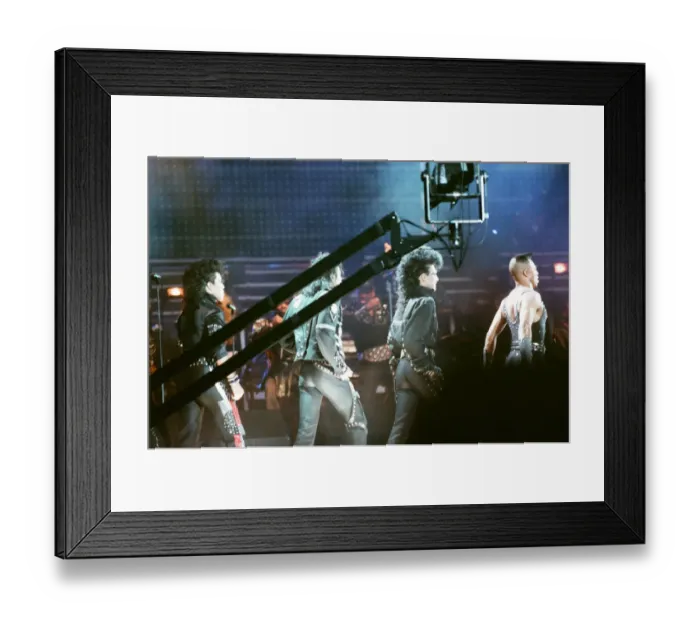 Framed Print : Michael Jackson seen here after perforiming on stage at Wembley during the Bad concert Framed Print : Michael Jackson seen here after perforiming on stage at Wembley during the Bad concert