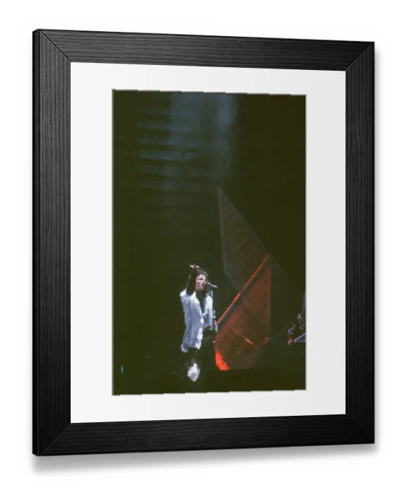 Framed Print : Michael Jackson seen here after perforiming on stage at Wembley during the Bad concert Framed Print : Michael Jackson seen here after perforiming on stage at Wembley during the Bad concert