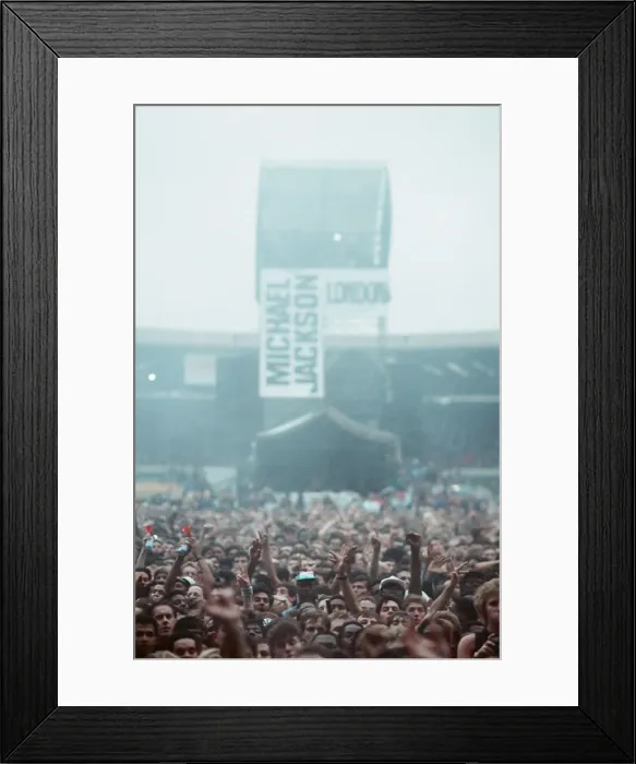 Framed Print : Michael Jackson can be seen performing on stage at Wembley during the Bad concert tour Framed Print : Michael Jackson can be seen performing on stage at Wembley during the Bad concert tour