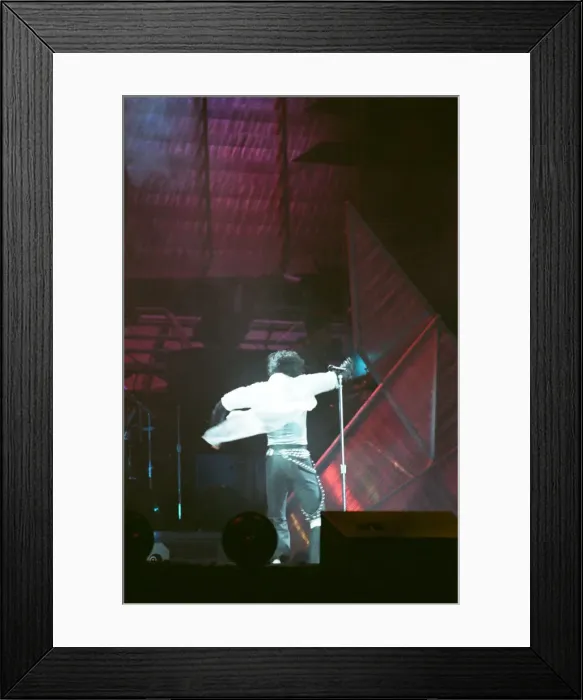 Framed Print : Michael Jackson seen here after perforiming on stage at Wembley during the Bad concert Framed Print : Michael Jackson seen here after perforiming on stage at Wembley during the Bad concert