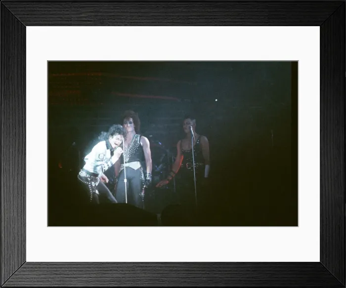 Framed Print : Michael Jackson seen here after perforiming on stage at Wembley during the Bad concert Framed Print : Michael Jackson seen here after perforiming on stage at Wembley during the Bad concert