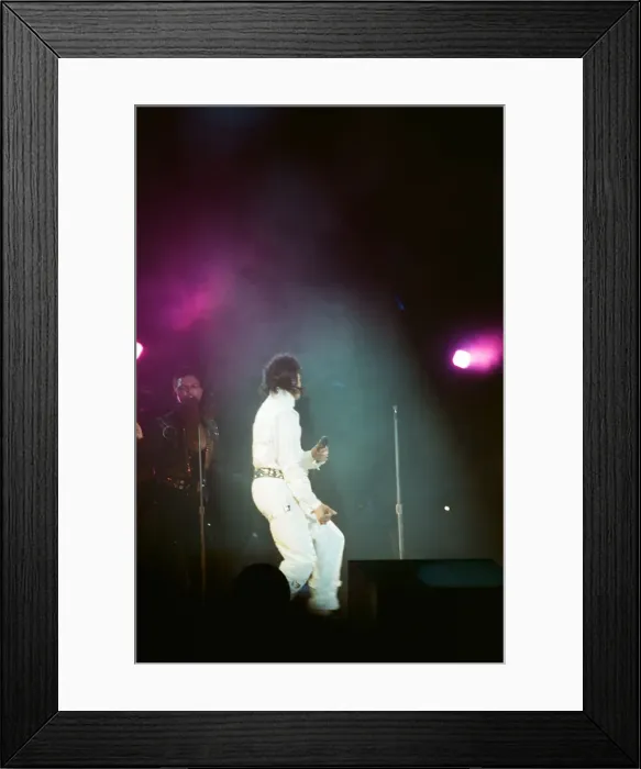 Framed Print : Michael Jackson seen here after perforiming on stage at Wembley during the Bad concert Framed Print : Michael Jackson seen here after perforiming on stage at Wembley during the Bad concert
