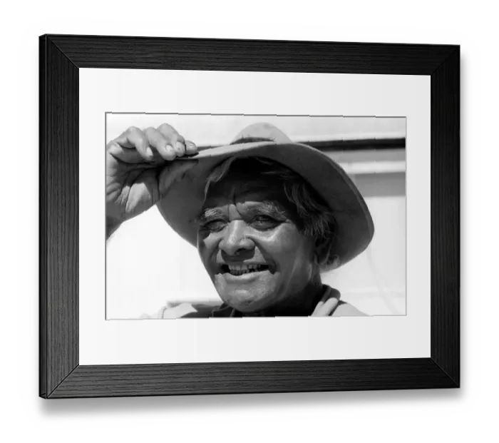 Framed Print : Outback: Rural: Marble Bar Western Australia: Marble Face - 64 year old Paddy Blair