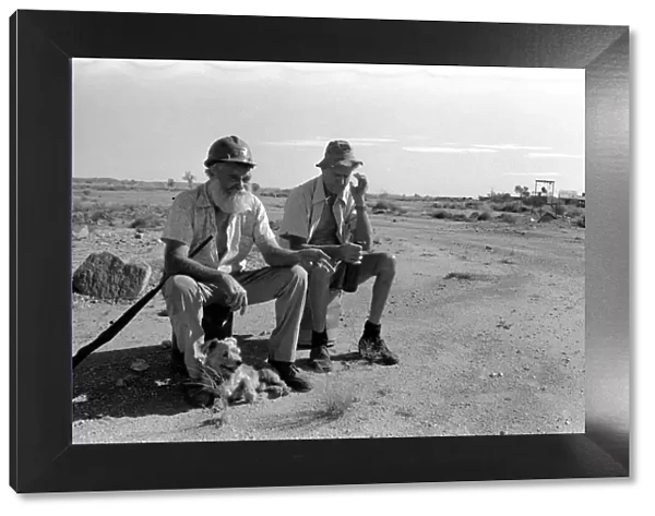 Outback: Rural: Marble Bar Western Australia: 68 year old Ken Macpherson with his dog 13