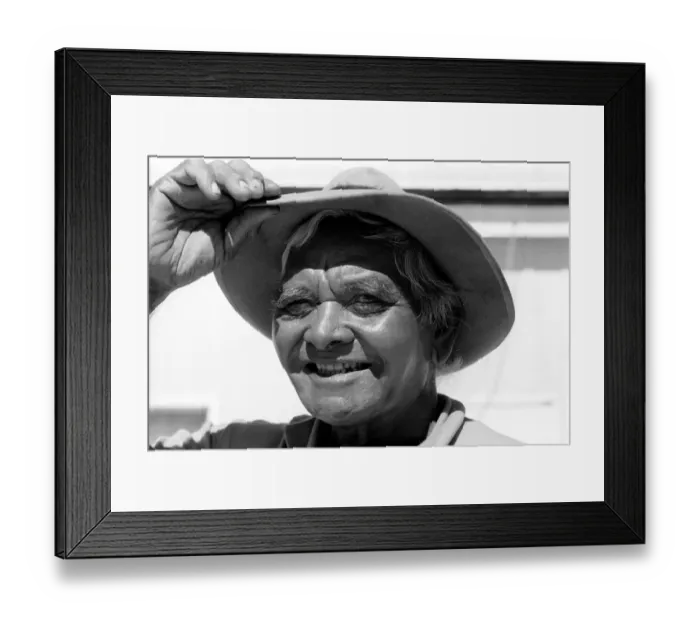 Framed Print : Outback: Rural: Marble Bar Western Australia: Marble Face - 64 year old Paddy Blair