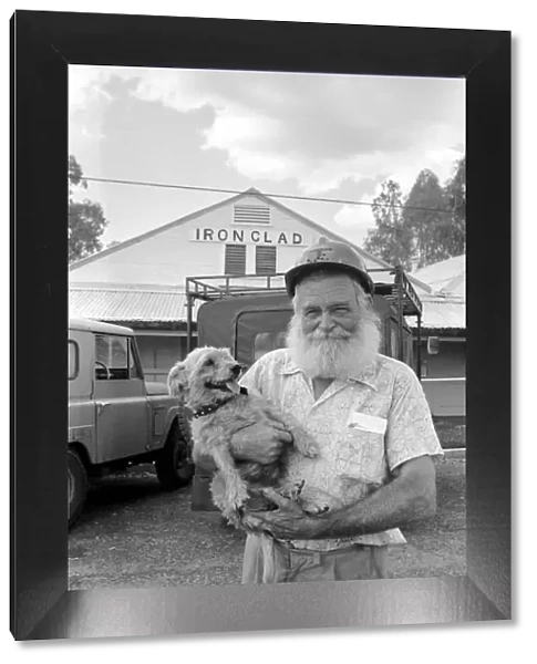 Outback: Rural: Marble Bar Western Australia: 68 year old Ken Macpherson with his 13 year