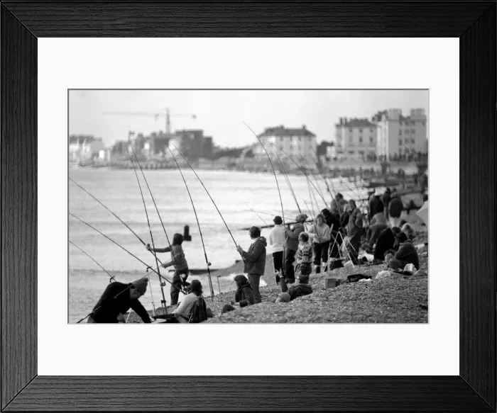 Framed Print : Fishing / Fisherman / Fishermen Sport / Outdoor: 2000 anglers fish from Folkestone Beaches Framed Print : Fishing / Fisherman / Fishermen Sport / Outdoor: 2000 anglers fish from Folkestone Beaches