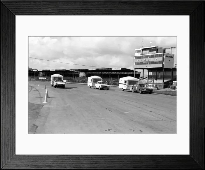 Framed Print : Motorsport: Humour: Unusual. Caravans. International Rally. Silverstone Circuit Framed Print : Motorsport: Humour: Unusual. Caravans. International Rally. Silverstone Circuit