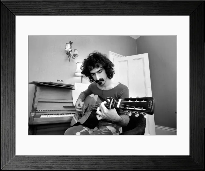 Framed Print : Frank Zappa Composer and musician seen here at home. January 1971 71-00141-007