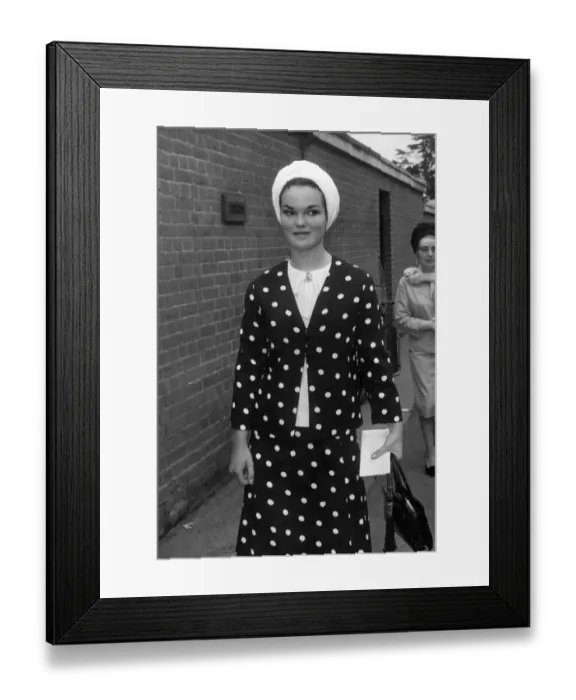 Framed Print : Lady Tavistock-formerly Henrietta Tiarks seen here outside Royal Ascot. June 1965 P007156 Framed Print : Lady Tavistock-formerly Henrietta Tiarks seen here outside Royal Ascot. June 1965 P007156