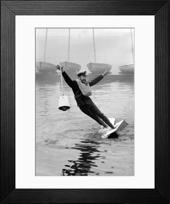 Framed Print : Petty officer Alan Hogarth on skis. Petty officer Alan Hogarth 33 Framed Print : Petty officer Alan Hogarth on skis. Petty officer Alan Hogarth 33
