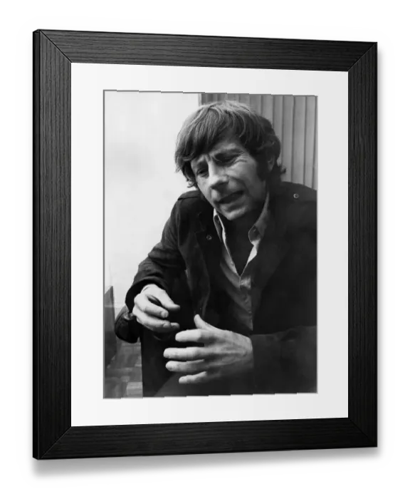 Framed Print : Film director Roman Polanski seen in his Belgravia mew house. January 1969 P007139 Framed Print : Film director Roman Polanski seen in his Belgravia mew house. January 1969 P007139