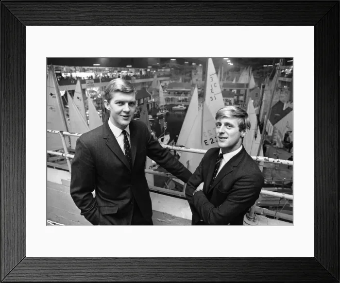 Framed Print : Sailing Olympic Gold Medallist and former World Champion Iain McDonald-Smith (left Framed Print : Sailing Olympic Gold Medallist and former World Champion Iain McDonald-Smith (left