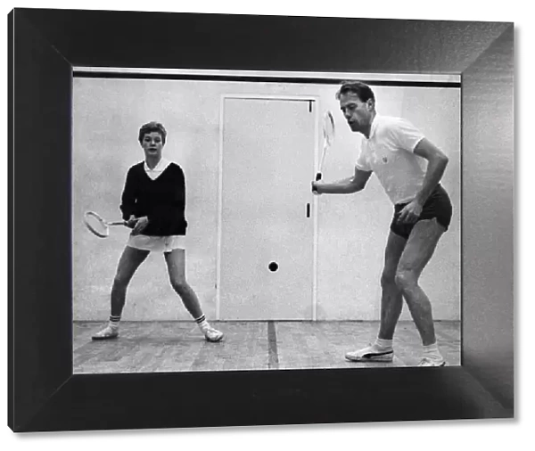 Derek Ibbotson, pictured playing squash with Mandy Holdsworth, in Huddersfield
