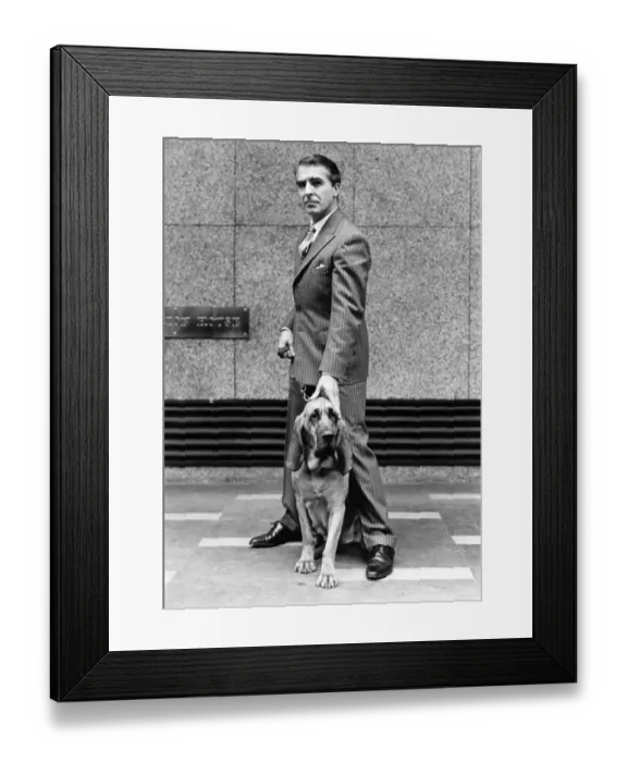 Framed Print : Laurence Payne who stars as Sexton Blake In Rediffusions new television series with Pedro Framed Print : Laurence Payne who stars as Sexton Blake In Rediffusions new television series with Pedro