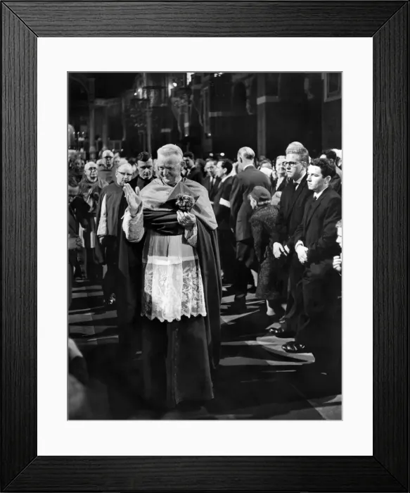 Framed Print : Archbishop Heenan shortly after his enthronement as the Archbishop of Westminster