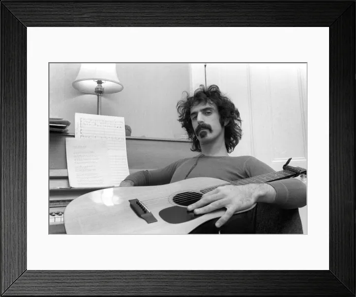 Framed Print : Frank Zappa Composer and musician seen here at home. January 1971 71-00141-006